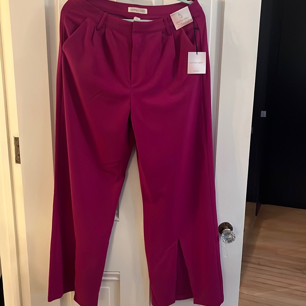 Happily Grey Wide Leg Trouser